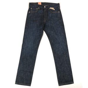 Levis 501 Original Fit Mens 31x32 Straight Leg Dark Wash Blue Jeans Waterless